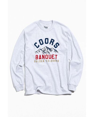 Urban Outfitters Coors Banquet Collegiate Long Sleeve Tee - Grey