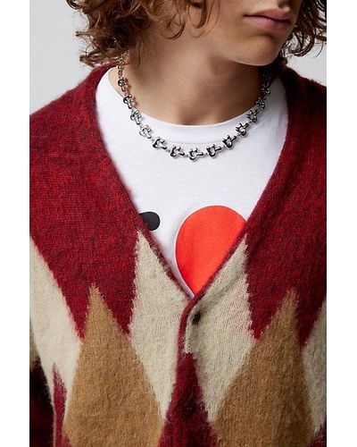 Urban Outfitters Jupiter Liquid Chain Necklace - Red