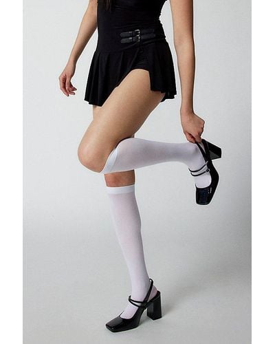 Urban Outfitters Classic Sheer Knee High Sock - Black