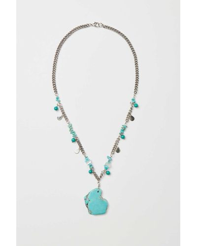 Urban Outfitters Riker Turquoise Necklace - Blue