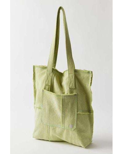 BDG Frayed Seam Cotton Tote Bag - Green