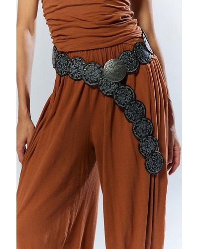 Urban Outfitters Betty Stamped Western Belt - Orange