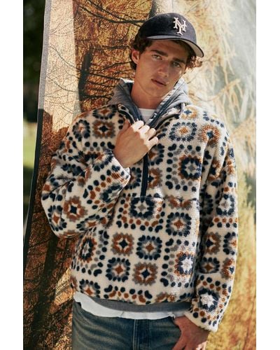 BDG Yosemite Half-zip Pile Fleece Sweatshirt - Multicolor