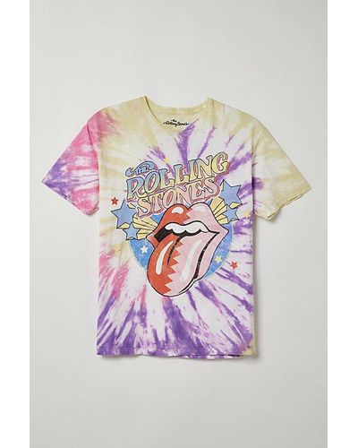 Urban Outfitters The Rolling Stones Tie-Dye Tee - Gray