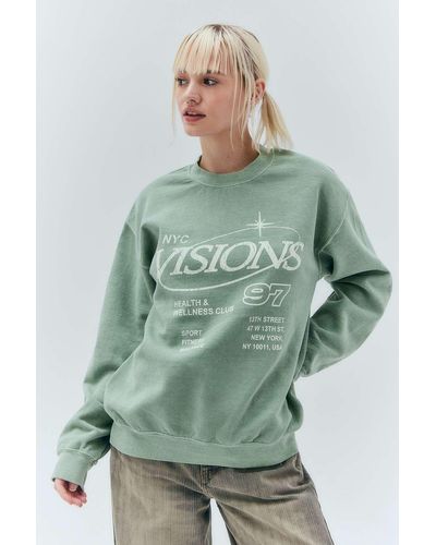 Urban Outfitters Uo - sweatshirt "visions" in salbei - Grün