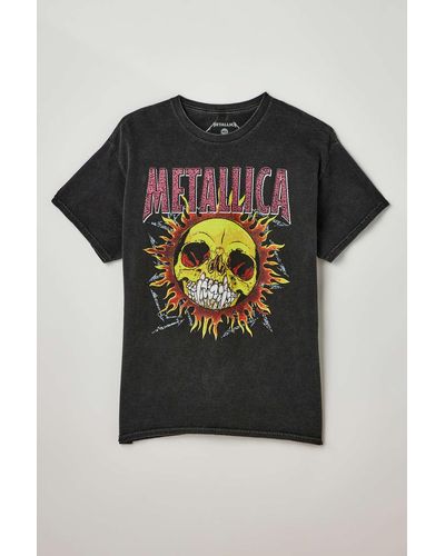 Urban Outfitters Metallica Skull Sun Tee In Black At