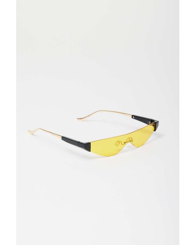 Urban Outfitters Trey Micro Shield Sunglasses - Blue