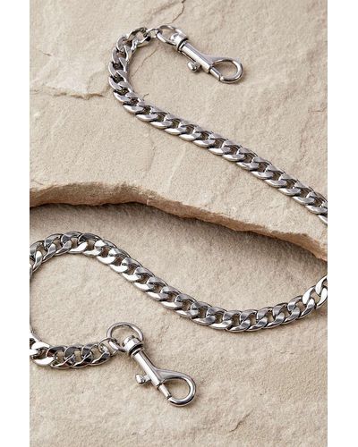 Urban Outfitters Uo Silver Wallet Chain - Natural