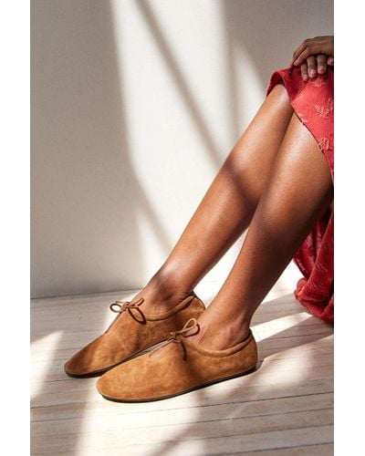 Jeffrey Campbell Neverland Suede Flat In Tan,at Urban Outfitters - Natural