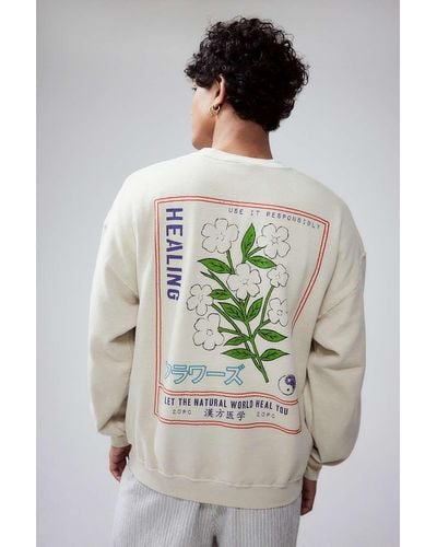 Urban Outfitters Uo Ecru Natural Healing Sweatshirt - Grey