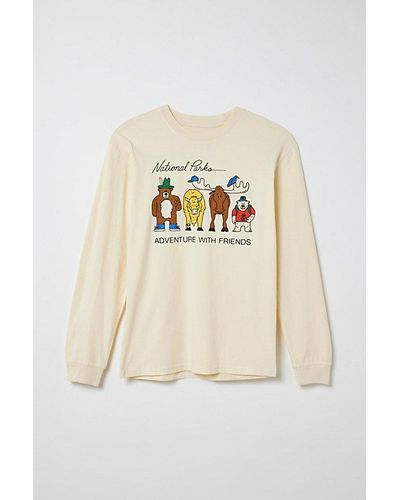 Parks Project Uo Exclusive Adventure With Friends Long Sleeve Tee - Natural