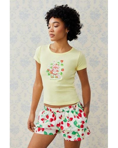 Urban Outfitters Uo Strawberry Shortcake Baby T-shirt - Yellow