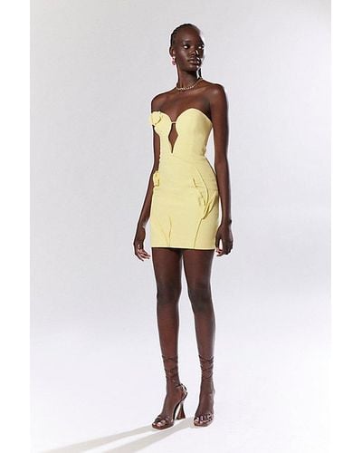 Bardot Eleni 3D Flower Mini Dress - Yellow