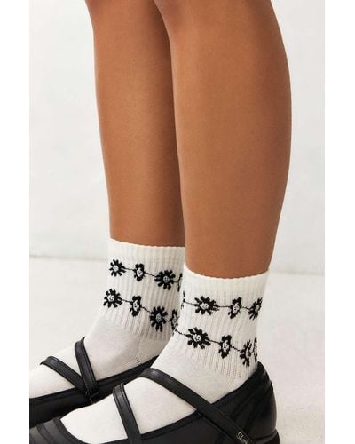 Out From Under Daisy Chain Socks - White