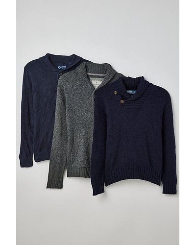 Urban Renewal Vintage Shawl Collar Sweater - Blue
