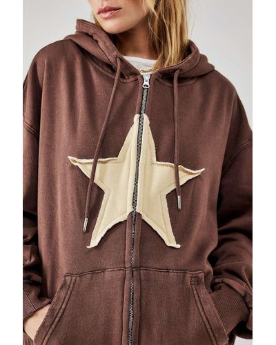Urban Outfitters Uo Star Dusty Hoodie - Brown