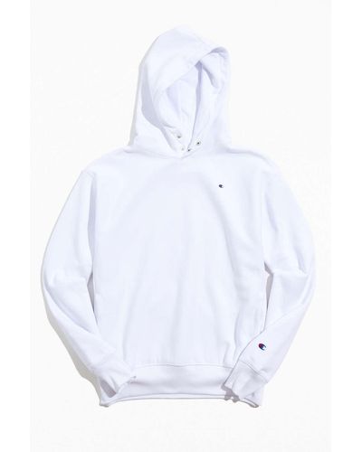 Champion Uo Exclusive Reverse Weave Snap Hoodie Sweatshirt - White