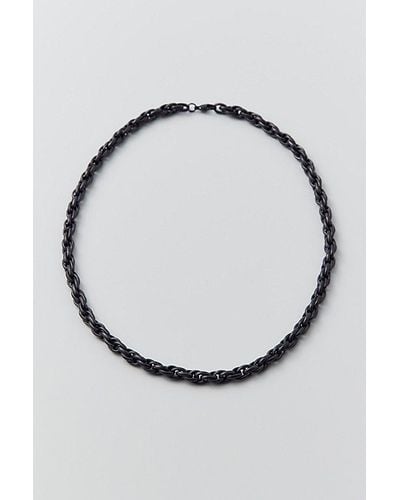 Urban Outfitters Textured Rope Chain Statement Necklace - Metallic