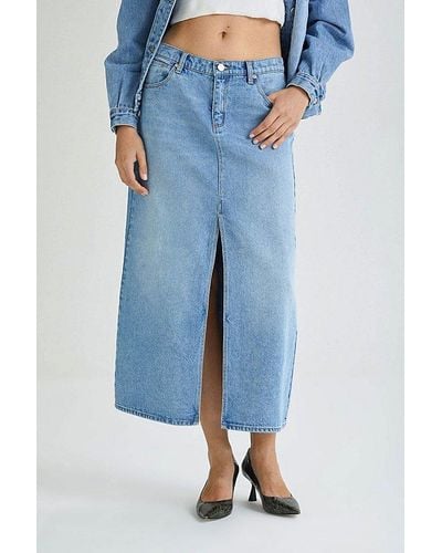 Abrand Jeans 99 Denim Low Maxi Skirt - Blue