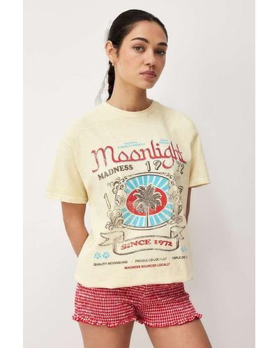 Urban Outfitters Uo Moonlight Boyfriend T-shirt - Natural