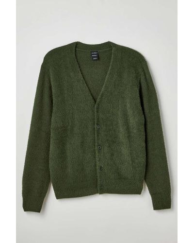 iets frans... Eyelash Cardigan In Dark Green At Urban Outfitters