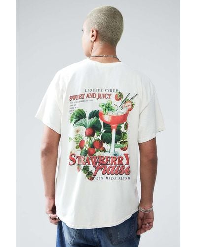 Urban Outfitters Uo Strawberry T-shirt - Grey