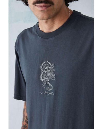 Ed Hardy Uo exclusive - t-shirt "drachenseele" in - Blau