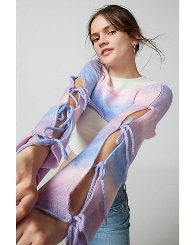 Urban Outfitters Aria Bow Bell-Sleeve Shrug - Multicolour