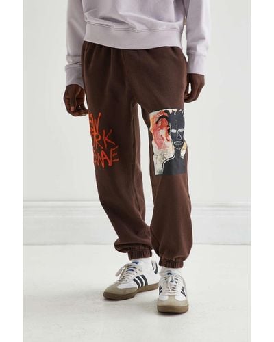 Urban Outfitters New Wave Basquiat Graphic Sweatpant - Brown