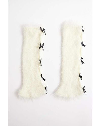 Out From Under Bow Back Leg Warmers - Natural
