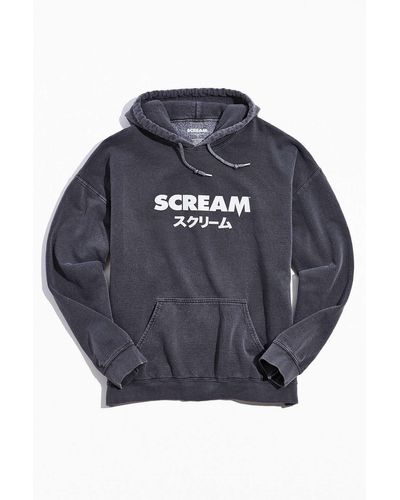 Urban Outfitters Scream Photo Pigment Dye Hoodie Sweatshirt - Gray