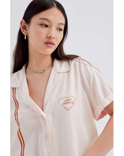 Urban Outfitters Uo Teddie Printed Souvenir Button-down Shirt - Multicolour