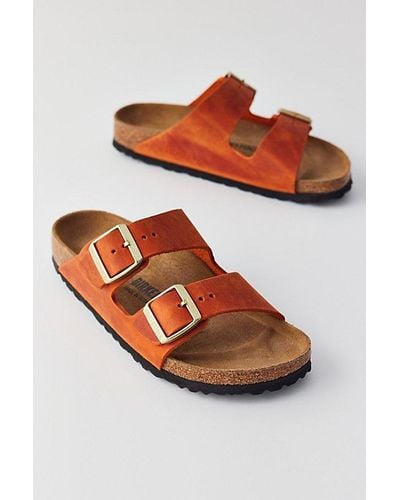 Birkenstock Arizona Oiled Leather Sandal - Orange