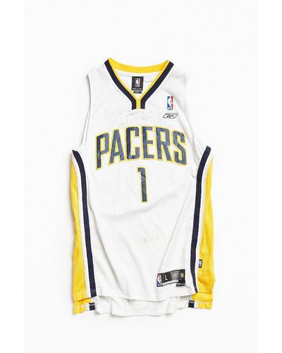Urban Outfitters Vintage Reebok Stephen Jackson Indiana Pacers Basketball Jersey - Yellow