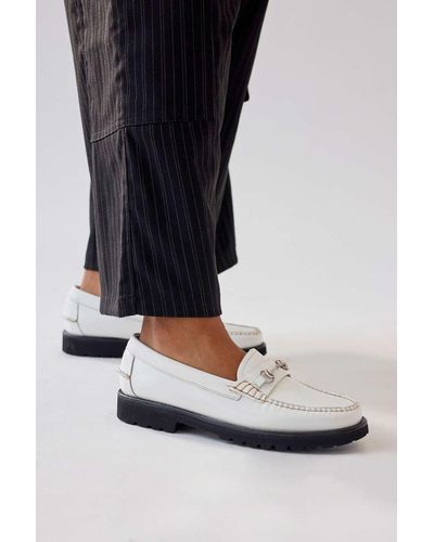 G.H. Bass & Co. G. H.bass Lianna Bit Lug Weejuns Loafer In White,at Urban Outfitters - Blue