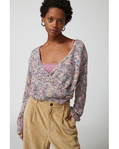 Urban Outfitters Uo Stevie Gumdrop Cardigan - Gray