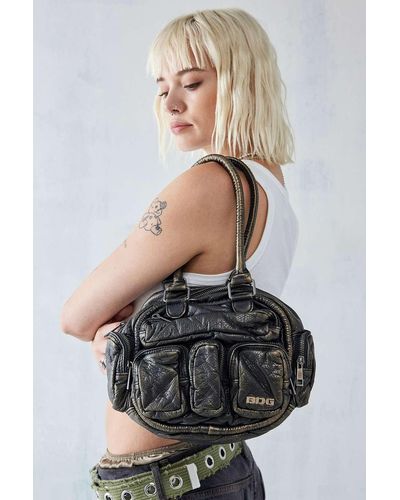 BDG Sadie Faux Leather Duffle Bag - Black