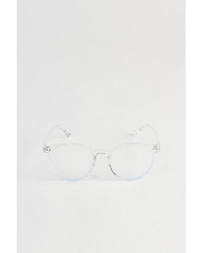 Urban Outfitters Braxton Round Light Glasses - Multicolour