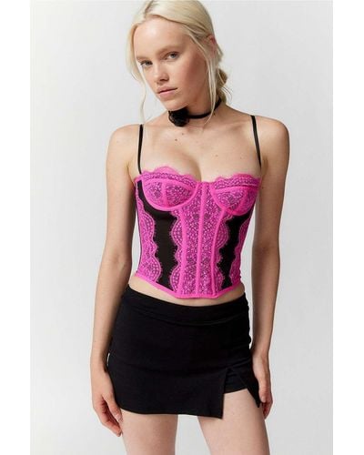 Out From Under Modern Love Corset - Pink