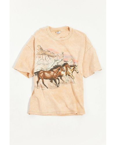 Urban Outfitters Vintage Wild Horses Tee - Natural