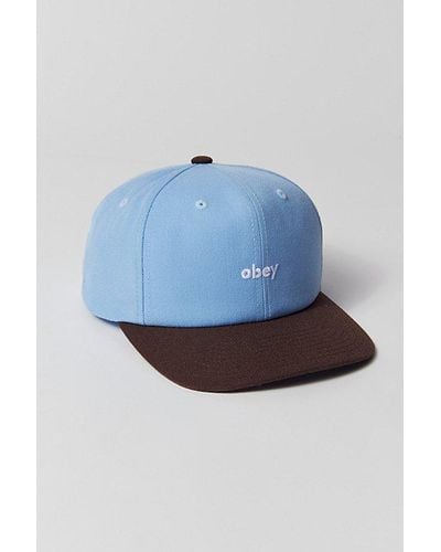 Obey 2-Tone Lowercase Snapback Hat - Blue
