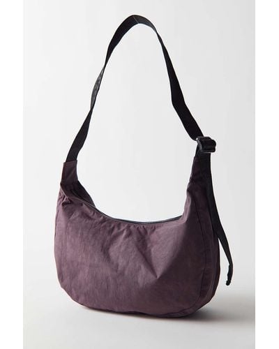 BAGGU Medium Nylon Crescent Bag - Purple