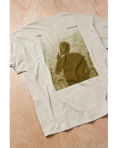 Urban Outfitters Uo White Post Malone T-shirt - Natural