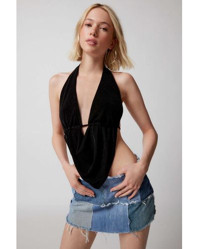 Silence + Noise Silence + Noise Brittni Drapey Halter Top - Black