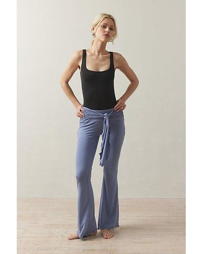 Out From Under Jade Tied Up Flare Pant - Blue