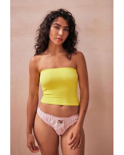 Out From Under Seamless Longline Boob Tube - Yellow