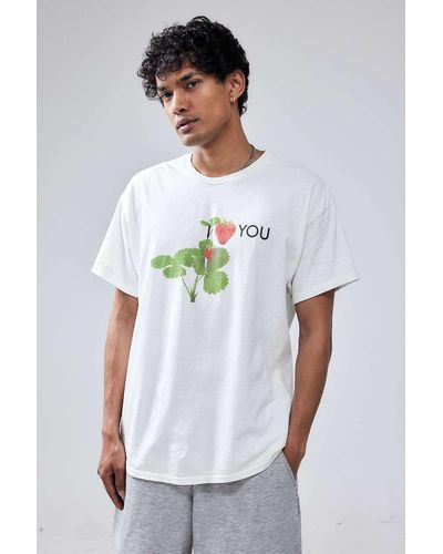 Urban Outfitters Uo Strawberry T-shirt - White