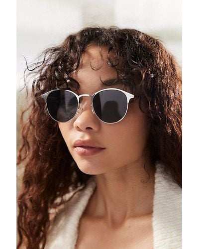 Urban Outfitters Uo Essential Metal Half-Frame Sunglasses - Brown