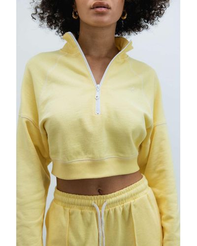 Out From Under Dylan Cropped Sweatshirt - Yellow