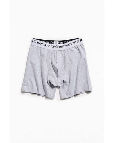 Urban Outfitters Happy To See You Boxer Brief - Grey